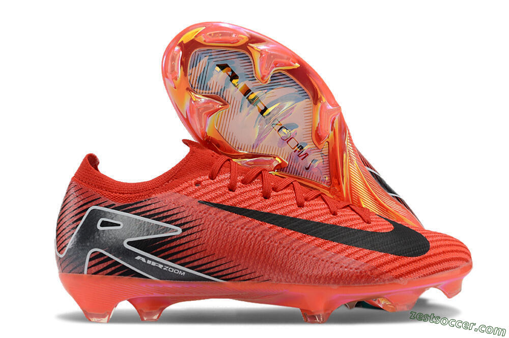 Nike Air Zoom Mercurial Vapor 16 Elite FG Low-Tops Soccer Cleats - Red/White/Black 0