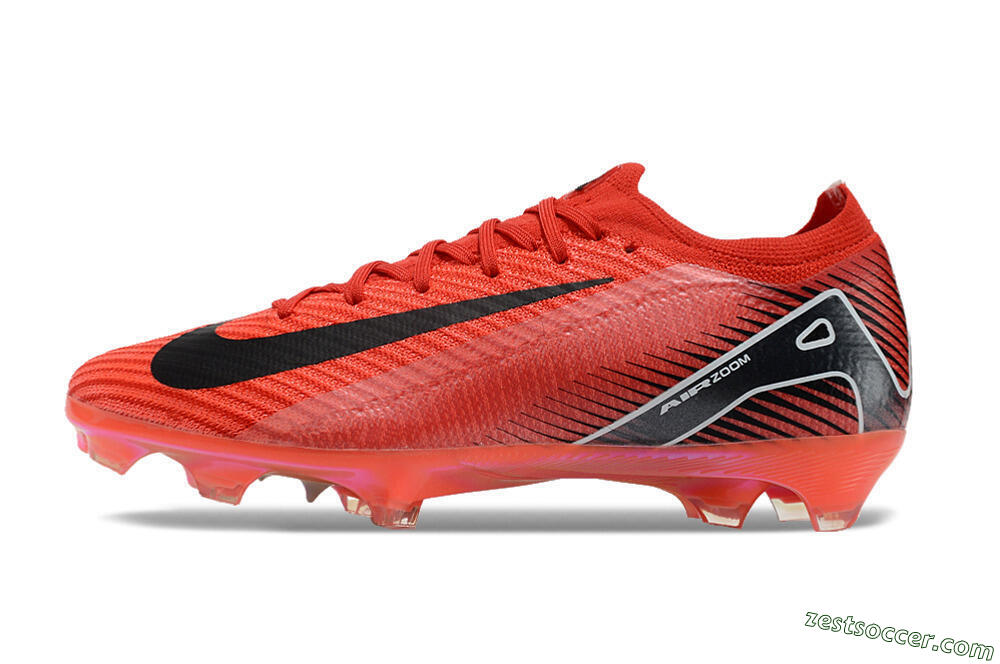 Nike Air Zoom Mercurial Vapor 16 Elite FG Low-Tops Soccer Cleats - Red/White/Black 2