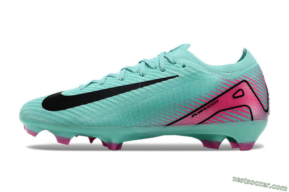 Nike Air Zoom Mercurial Vapor 16 Elite FG Low-Tops Soccer Cleats - Jade/Black/Pink 2