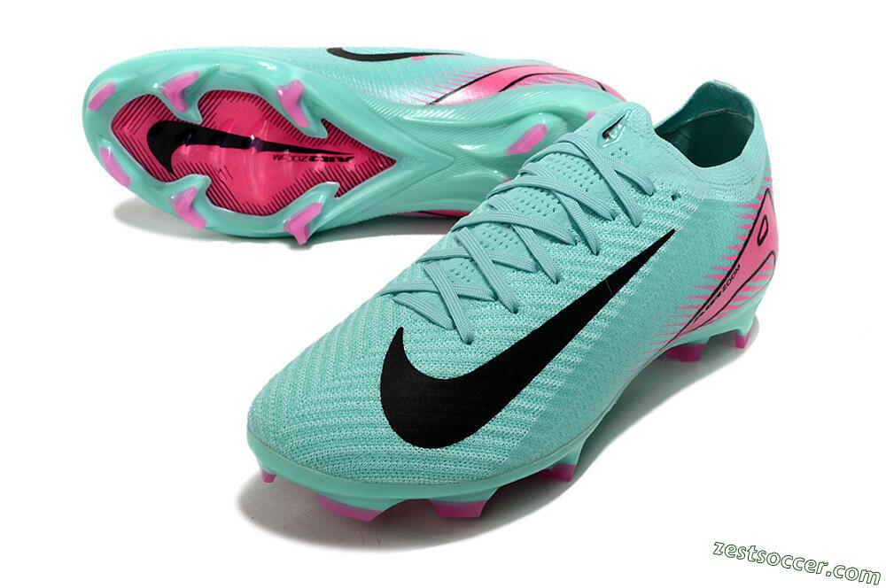 Nike Air Zoom Mercurial Vapor 16 Elite FG Low-Tops Soccer Cleats - Jade/Black/Pink 3