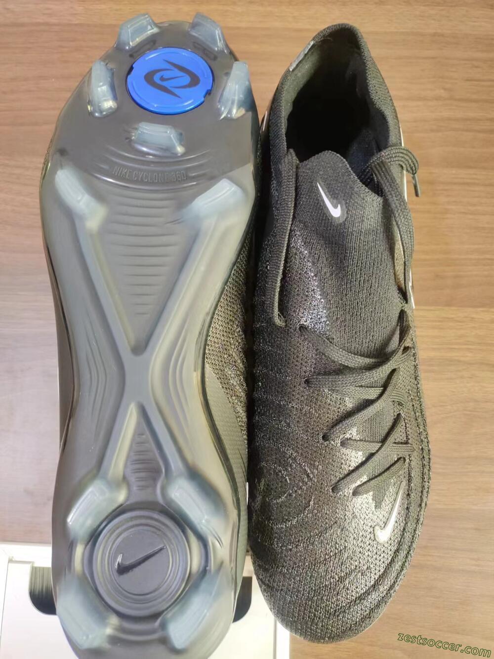 Nike Phantom Luna Elite Low FG Low-Tops Soccer Cleats - Grey/Black/White