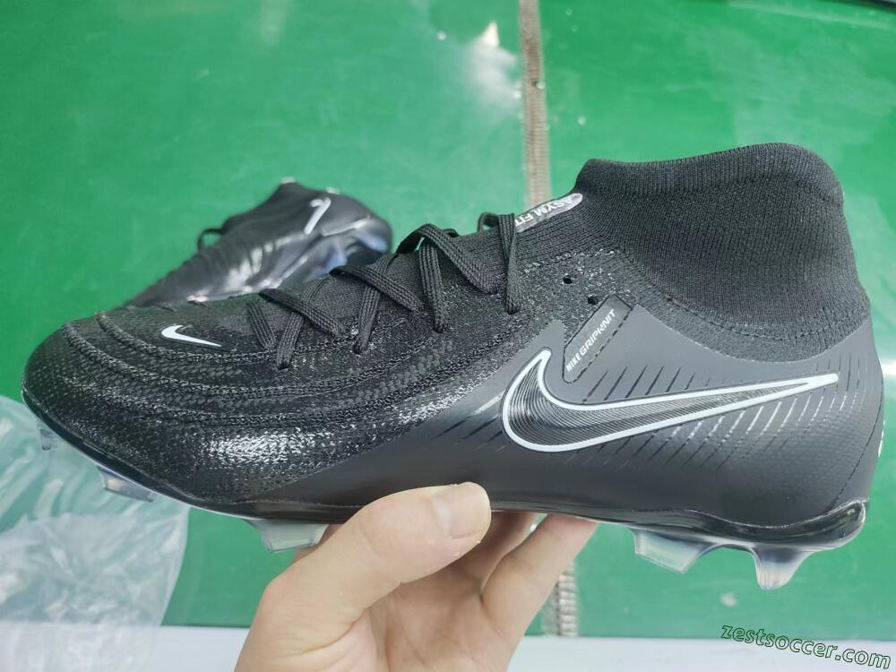 Nike Phantom Luna Elite FG High-Tops Soccer Cleats - Black/White/Blue