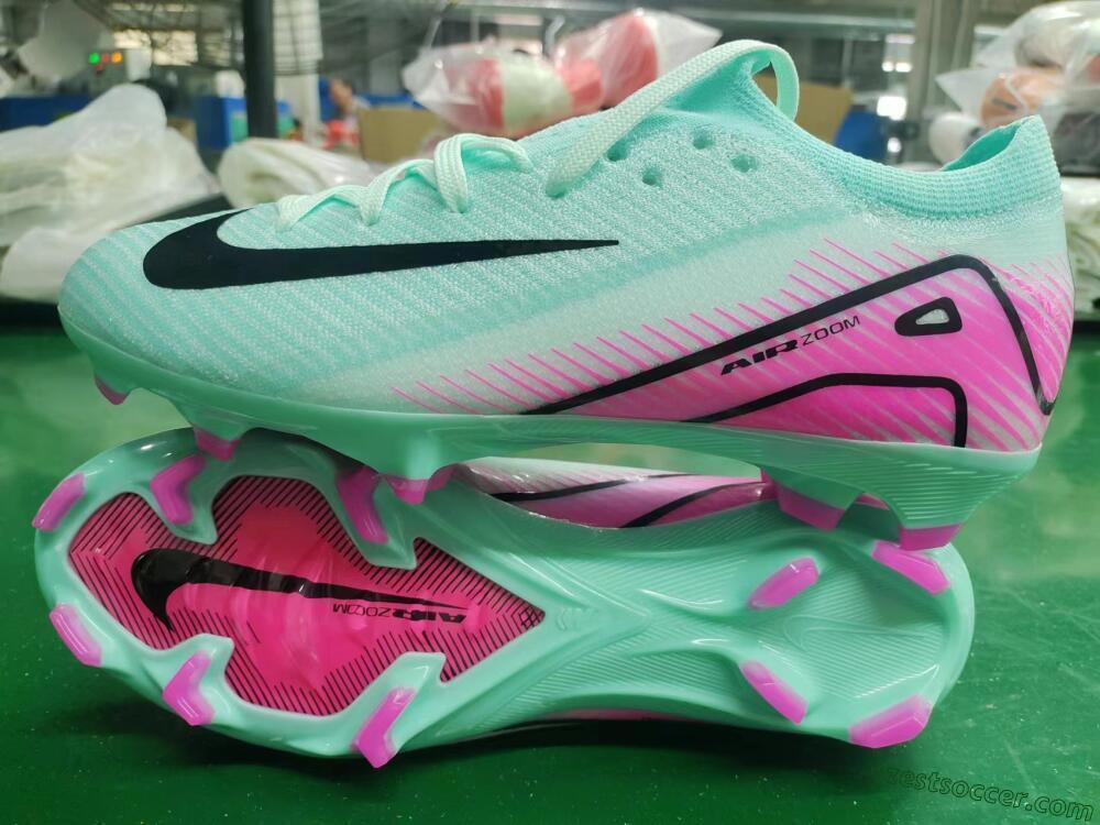 Nike Air Zoom Mercurial Vapor 16 Elite FG Low-Tops Soccer Cleats - Jade/Black/Pink