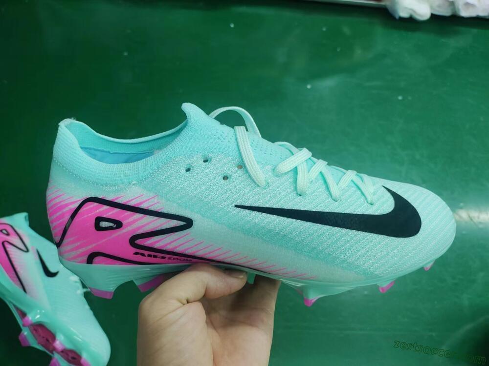 Nike Air Zoom Mercurial Vapor 16 Elite FG Low-Tops Soccer Cleats - Jade/Black/Pink