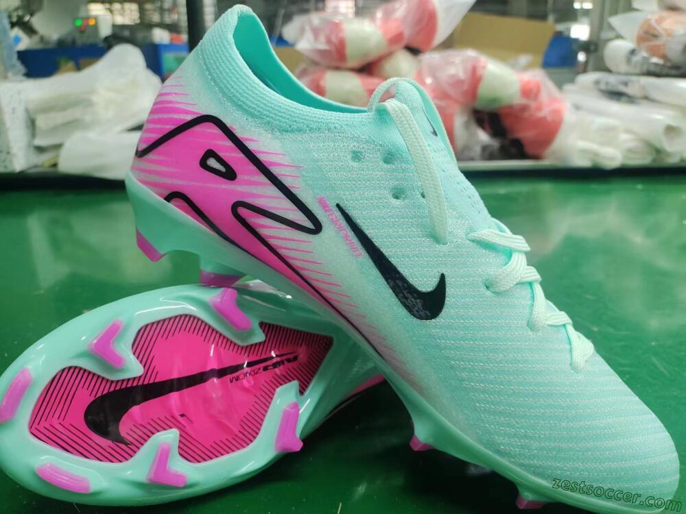 Nike Air Zoom Mercurial Vapor 16 Elite FG Low-Tops Soccer Cleats - Jade/Black/Pink