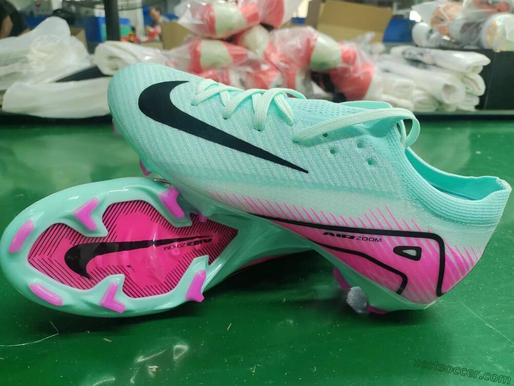 Nike Air Zoom Mercurial Vapor 16 Elite FG Low-Tops Soccer Cleats - Jade/Black/Pink