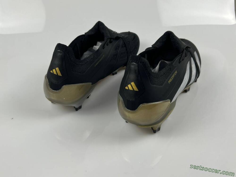 Adidas Predator Elite Foldover Tongue FG Low-Tops Soccer Cleats - Black/White/Gold