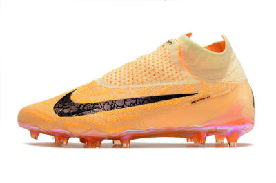 Nike Phantom GX Elite DF Link Blaze Pack FG High-Tops Soccer Cleats - Citron Tint/Burgundy Crush