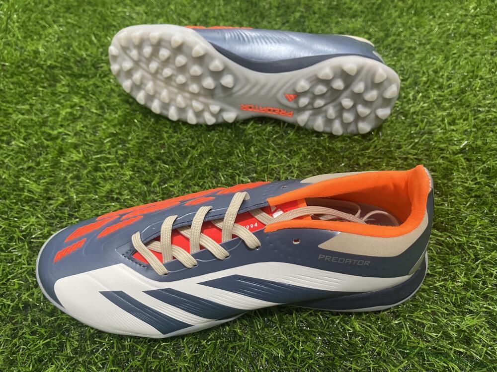 Adidas Predator 24 Elite TF Low-Tops Soccer Shoes - Silver/Blue/Red