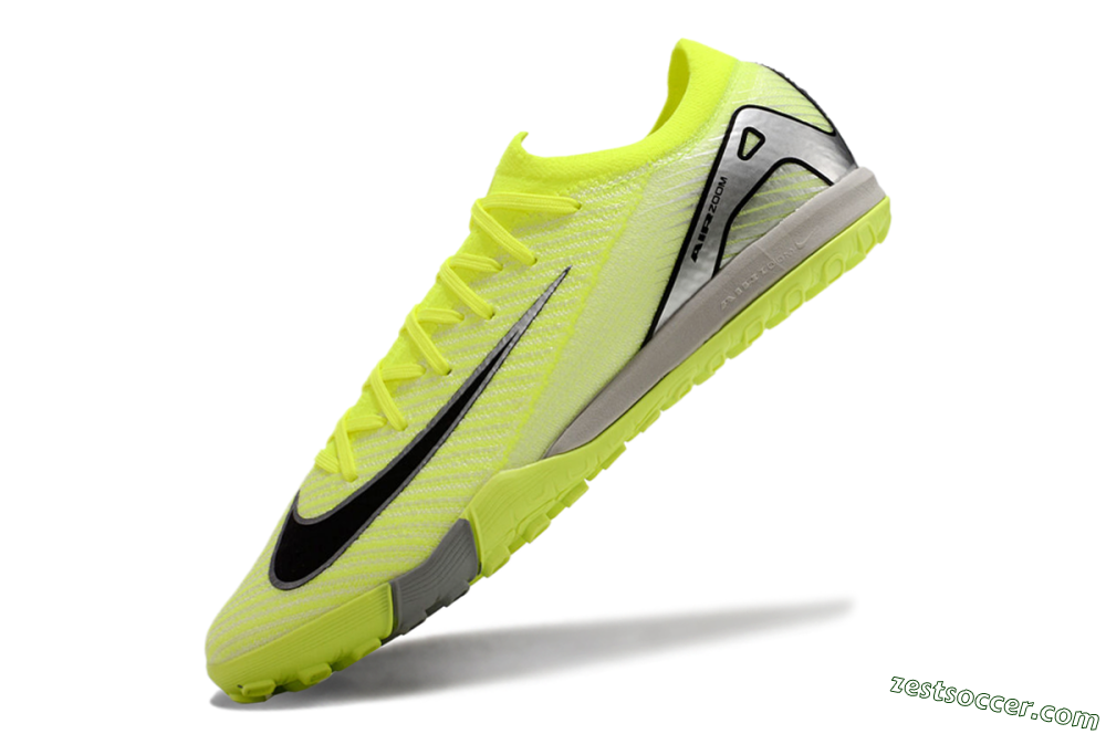 Nike Air Zoom Mercurial Vapor 16 Elite TF Low-Tops Soccer Shoes - Yellow/Black/Silver/Grey 4