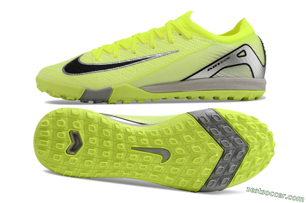 Nike Air Zoom Mercurial Vapor 16 Elite TF Low-Tops Soccer Shoes - Yellow/Black/Silver/Grey 1