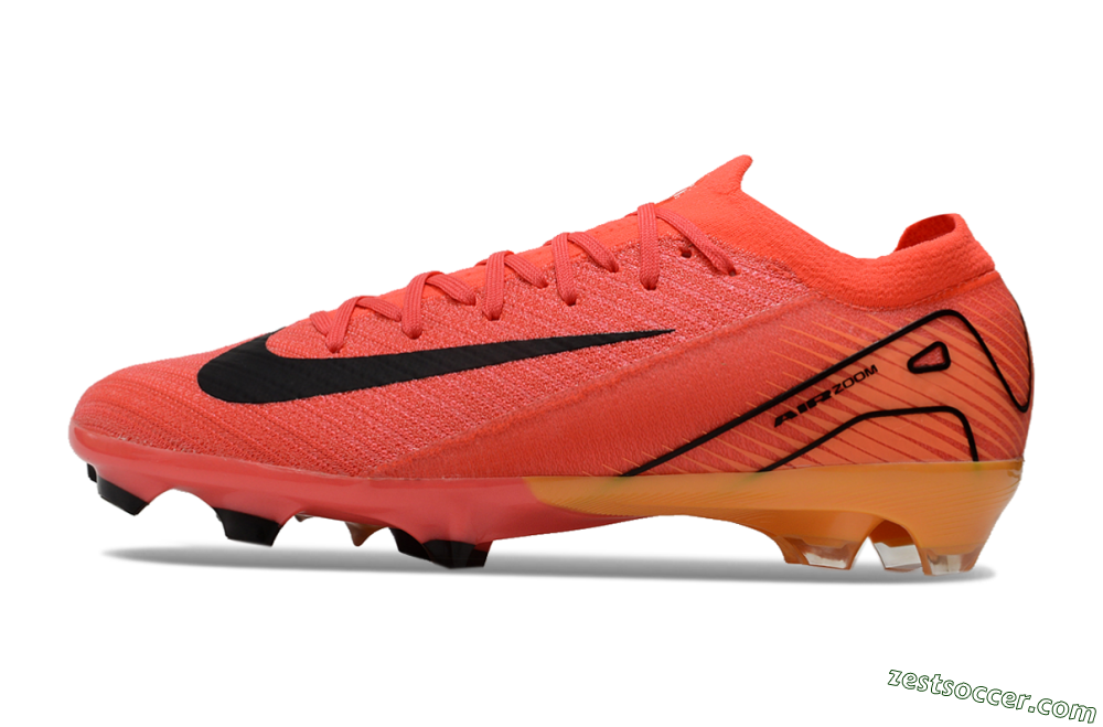 Nike Air Zoom Mercurial Vapor 16 Elite FG Low-Tops Soccer Cleats - Red/Black/Yellow 2