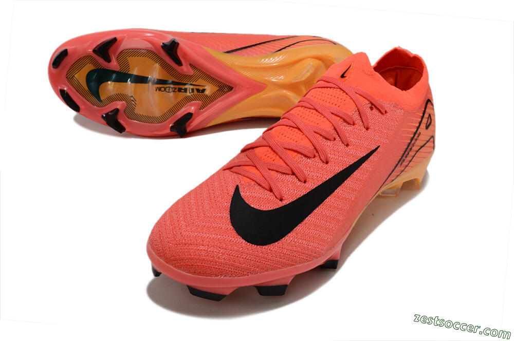 Nike Air Zoom Mercurial Vapor 16 Elite FG Low-Tops Soccer Cleats - Red/Black/Yellow 3