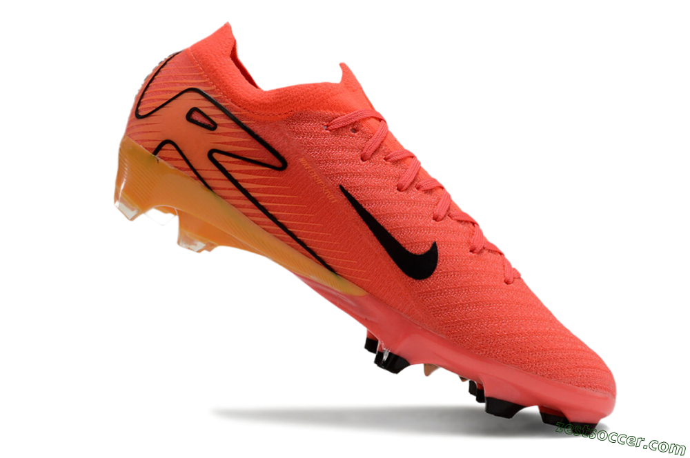 Nike Air Zoom Mercurial Vapor 16 Elite FG Low-Tops Soccer Cleats - Red/Black/Yellow 5