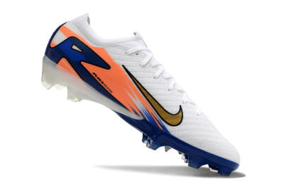 Nike Air Zoom Mercurial Vapor 16 Elite FG Low-Tops Soccer Cleats - White/Yellow/Orange/Blue