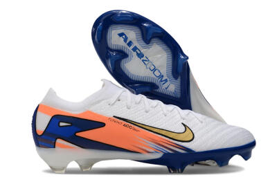 Nike Air Zoom Mercurial Vapor 16 Elite FG Low-Tops Soccer Cleats - White/Yellow/Orange/Blue