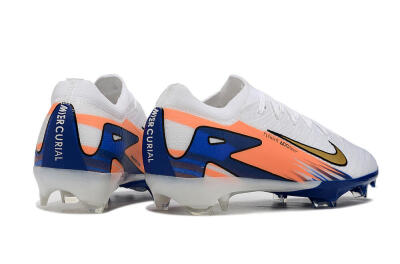 Nike Air Zoom Mercurial Vapor 16 Elite FG Low-Tops Soccer Cleats - White/Yellow/Orange/Blue