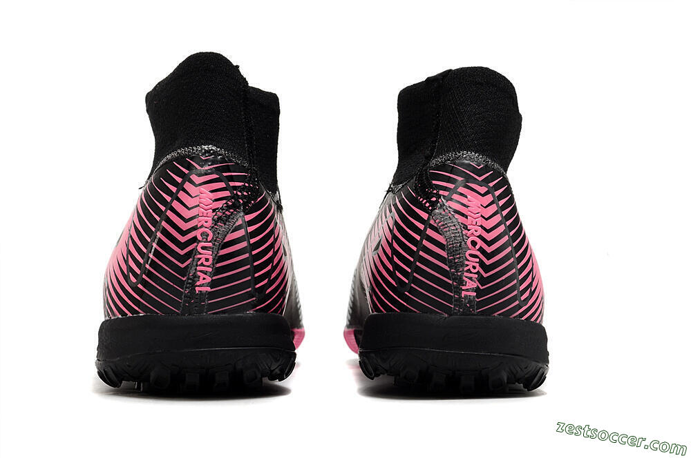 Nike Air Zoom Mercurial Superfly 10 Elite TF High-Tops Soccer Shoes - Black/Pink 5