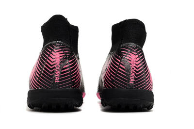 Nike Air Zoom Mercurial Superfly 10 Elite TF High-Tops Soccer Shoes - Black/Pink