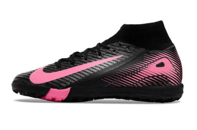 Nike Air Zoom Mercurial Superfly 10 Elite TF High-Tops Soccer Shoes - Black/Pink