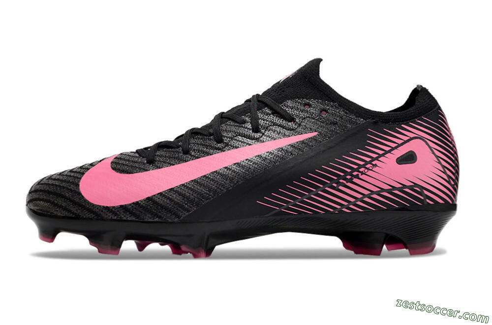 Nike Air Zoom Mercurial Vapor 16 Elite FG Low-Tops Soccer Cleats - Black/Pink 2