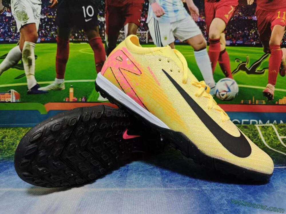 Nike Air Zoom Mercurial Vapor 16 Elite TF Low-Tops Soccer Shoes - Yellow/Black/Orange