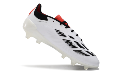 Adidas Predator 24 Elite FG Low-Tops Soccer Cleats - White/Black/Red