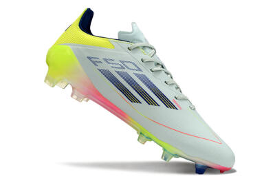 Adidas F50 Elite FG Low-Tops Soccer Cleats - Blue/Pink/Yellow