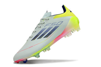 Adidas F50 Elite FG Low-Tops Soccer Cleats - Blue/Pink/Yellow