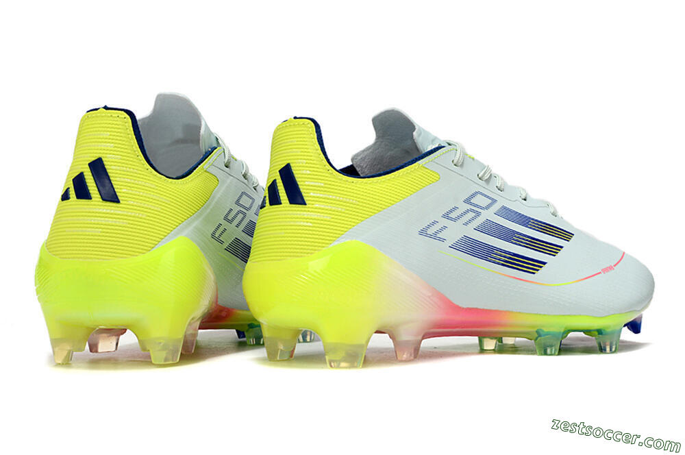 Adidas F50 Elite FG Low-Tops Soccer Cleats - Blue/Pink/Yellow 6