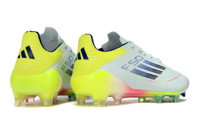 Adidas F50 Elite FG Low-Tops Soccer Cleats - Blue/Pink/Yellow
