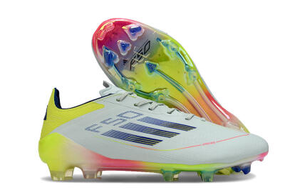 Adidas F50 Elite FG Low-Tops Soccer Cleats - Blue/Pink/Yellow