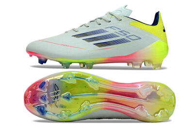 Adidas F50 Elite FG Low-Tops Soccer Cleats - Blue/Pink/Yellow