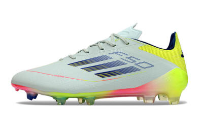 Adidas F50 Elite FG Low-Tops Soccer Cleats - Blue/Pink/Yellow
