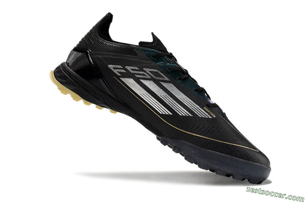 Adidas F50 Elite TF Low-Tops Soccer Shoes - Black/Yellow/White 4