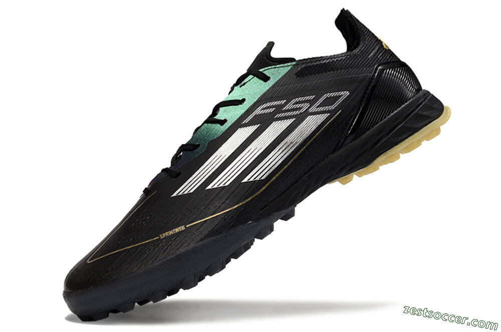 Adidas F50 Elite TF Low-Tops Soccer Shoes - Black/Yellow/White 5