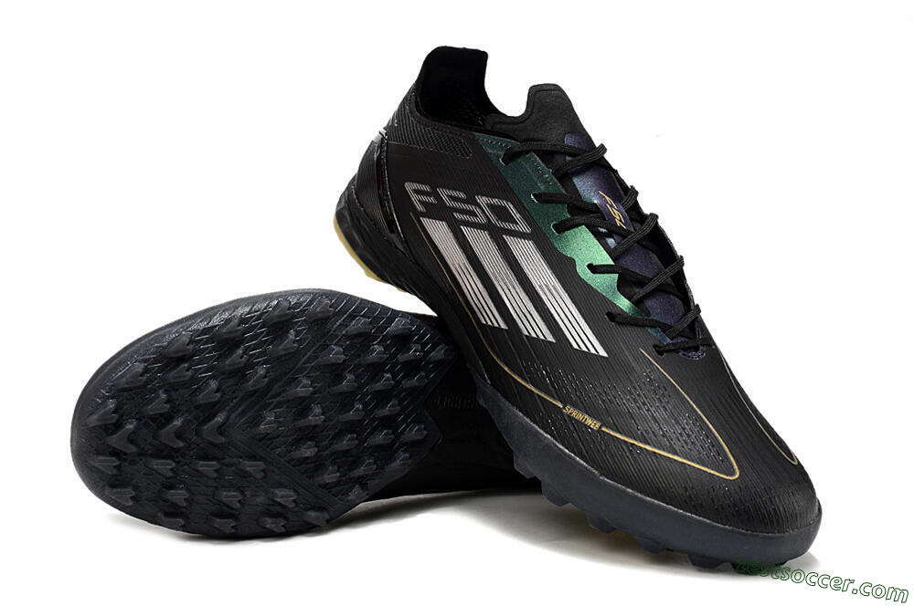 Adidas F50 Elite TF Low-Tops Soccer Shoes - Black/Yellow/White 3
