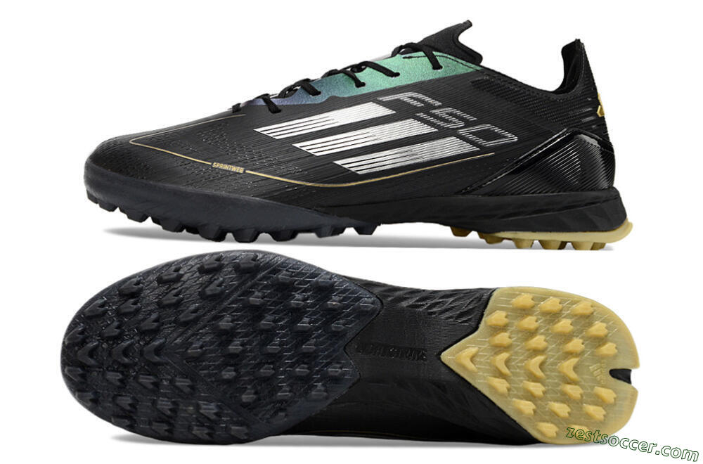 Adidas F50 Elite TF Low-Tops Soccer Shoes - Black/Yellow/White 1