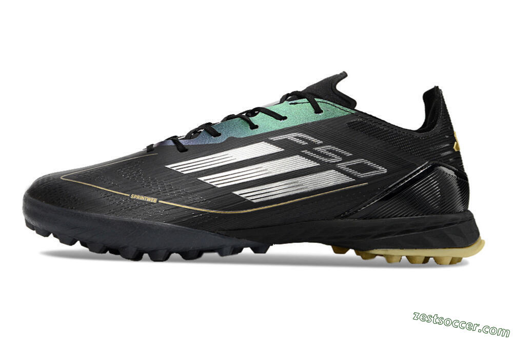 Adidas F50 Elite TF Low-Tops Soccer Shoes - Black/Yellow/White 2