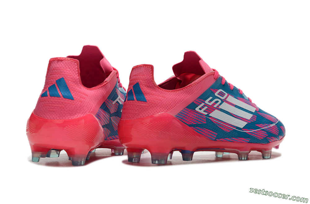 Adidas F50 Elite FG Low-Tops Soccer Cleats - Pink/Blue/White 6