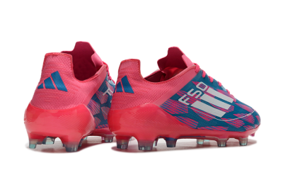 Adidas F50 Elite FG Low-Tops Soccer Cleats - Pink/Blue/White