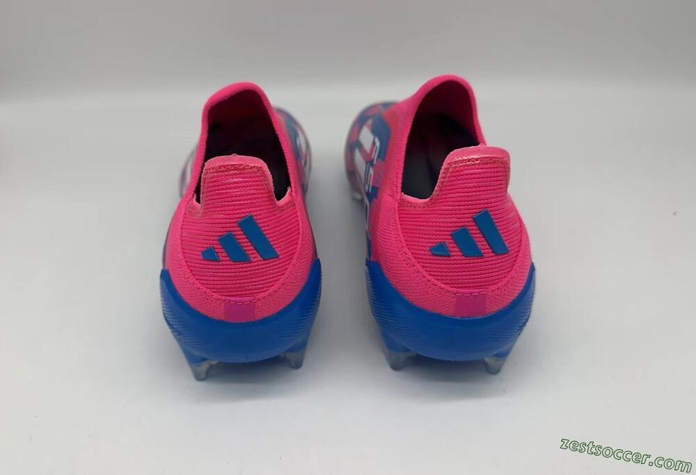 Adidas F50 Elite Laceless FG Low-Tops Soccer Cleats - Blue/Pink/White