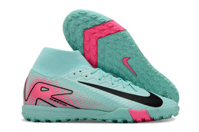Nike Air Zoom Mercurial Superfly 10 Elite TF High-Tops Soccer Shoes - Green/Pink/Black