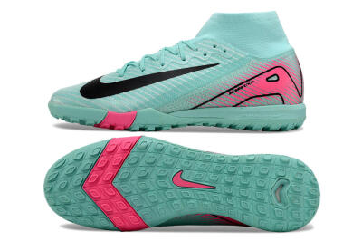 Nike Air Zoom Mercurial Superfly 10 Elite TF High-Tops Soccer Shoes - Green/Pink/Black