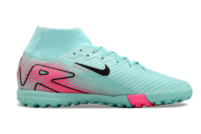 Nike Air Zoom Mercurial Superfly 10 Elite TF High-Tops Soccer Shoes - Green/Pink/Black