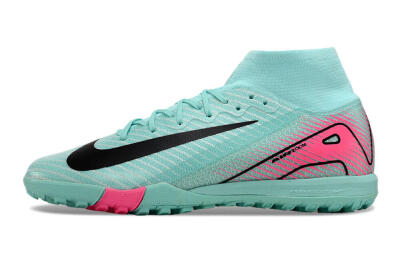 Nike Air Zoom Mercurial Superfly 10 Elite TF High-Tops Soccer Shoes - Green/Pink/Black