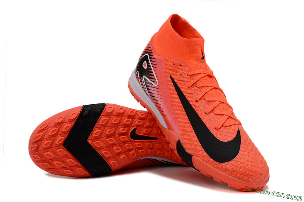 Nike Air Zoom Mercurial Superfly 10 Elite TF High-Tops Soccer Shoes - Red/Black/White 3