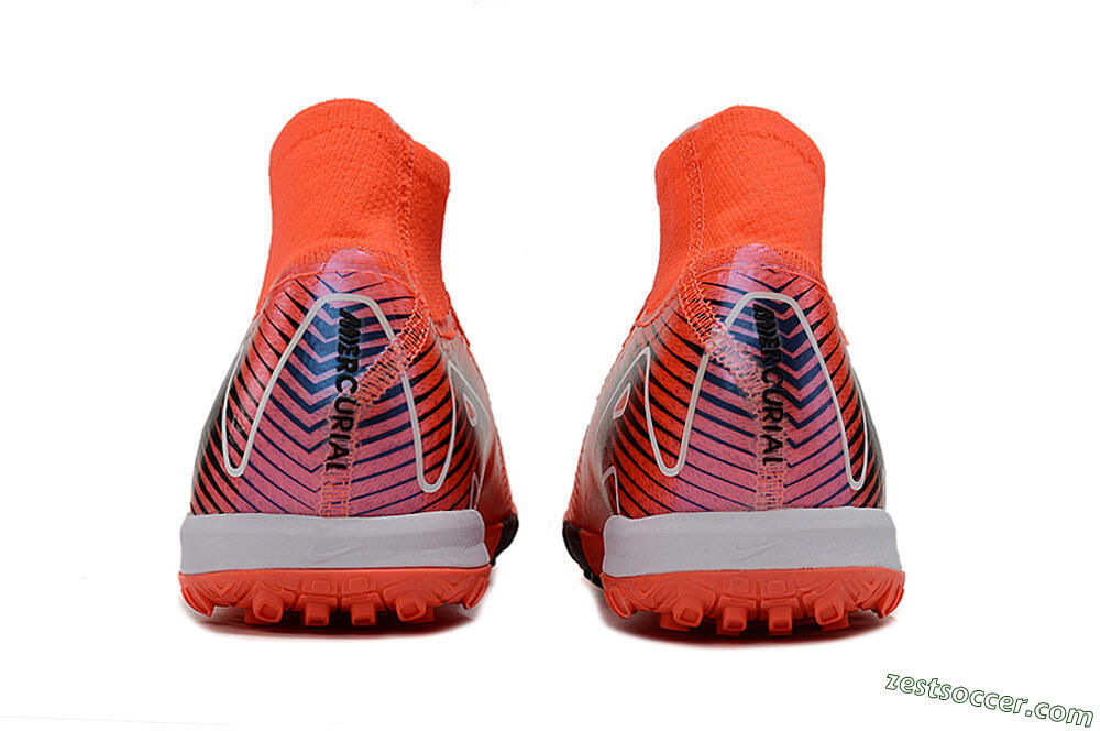 Nike Air Zoom Mercurial Superfly 10 Elite TF High-Tops Soccer Shoes - Red/Black/White 6