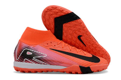 Nike Air Zoom Mercurial Superfly 10 Elite TF High-Tops Soccer Shoes - Red/Black/White