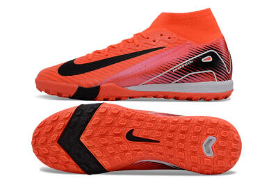 Nike Air Zoom Mercurial Superfly 10 Elite TF High-Tops Soccer Shoes - Red/Black/White